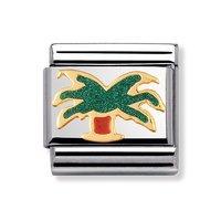 Nomination Composable Classic 18ct Gold and Enamel Palm Tree Charm