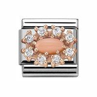 nomination composable classic cz pink coral charm