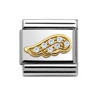 Nomination Composable Classic Gold CZ Angel Wing Charm