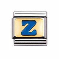 Nomination Composable Classic Blue Letter Z Gold Charm