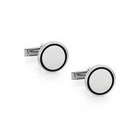 nomination metropolitan enamel black circle cufflinks