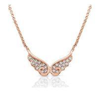 Nomination Angel Rose Gold and Cubic Zirconia Double Wing Necklace
