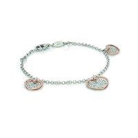 Nomination 3 Heart Romantica Stainless Steel and Rose Gold Bracelet