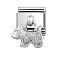 Nomination Composable Classic Silver Hanging Dog Charm