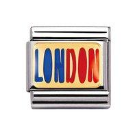 Nomination Composable Classic 18ct Blue and Red London Charm