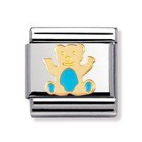 Nomination Composable Classic Gold and Enamel Blue Bear Charm
