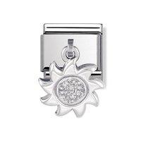 Nomination Composable Classic Silver and Cubic Zirconia Sun Charm