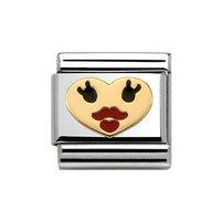 Nomination Composable Classic Gold and Enamel Lady Smile Charm