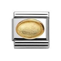 nomination composable classic oval gold rock crystal charm