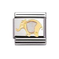 Nomination Composable Classic 18ct Gold and Enamel Elephant Charm