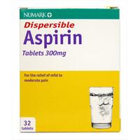 Numark Aspirin Dispersible Tablets 300mg 32 Tablets