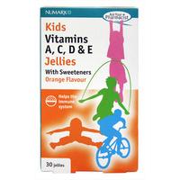 Numark Kids Vitamins A, C, D and E Jellies Orange Flavour - 30 Jellies