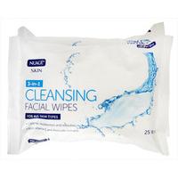nuage 3 in 1 cleansing facial wipes twin pack 25 x2