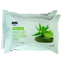 Nuage Fragrance Free Make-Up Remover Wipes Twin Pack 25 (x2)