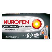 Nurofen Joint & Back pain relief 256mg 16 tablets