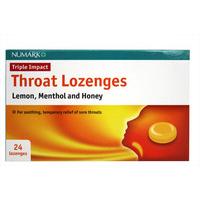 numark triple impact throat lozenges 24