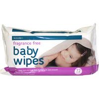 Numark FRAGRANCE FREE Baby Wipes 72 (GREEN/WHITE PACKET)