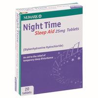 numark night time sleep aid 25mg tablets 20