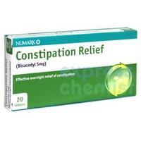 Numark Constipation Relief Tablets (Bisacodyl 5mg) 20