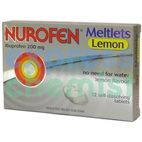 nurofen meltlets lemon 12