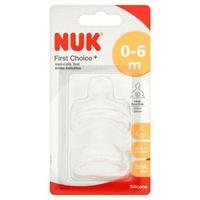 nuk first choice silicone teat size 1 large feed hole