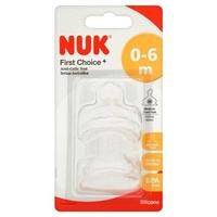 NUK First Choice Silicone Teat - Size 1 - Medium Feed Hole