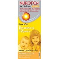 Nurofen For Children Orange Flavour Sugar Free Suspension