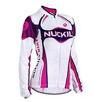 Nuckily Cycling Jacket Women\'s Long Sleeve Bike Jersey Jacket TopsWaterproof Thermal / Warm Windproof Anatomic Design Fleece Lining