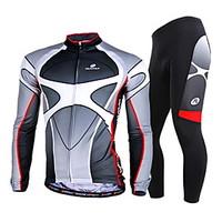 Nuckily Cycling Jersey with Tights Men\'s Long Sleeve Bike Sleeves Clothing SuitsQuick Dry Windproof Ultraviolet Resistant Moisture