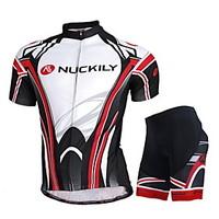 Nuckily Cycling Jersey with Shorts Unisex Short Sleeve Bike Jersey Shorts Clothing Suits TopsWaterproof Ultraviolet Resistant Waterproof
