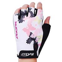 NUCKILY Cycling Gloves Fingerless Polyester and Spandex Mountain Bike Outdoor Sports Half Finger Gloves N3558