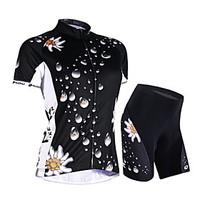 Nuckily Cycling Jersey with Shorts Women\'s Men\'s Unisex Short Sleeve Bike Padded Shorts/Chamois Jersey Shorts Clothing SuitsWaterproof