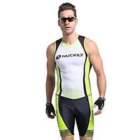 Nuckily Tri Suit Men\'s Short Sleeve Bike Vest/Gilet Triathlon/Tri Suit JerseyAnatomic Design Ultraviolet Resistant Moisture Permeability