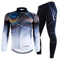 Nuckily Cycling Jersey with Tights Men\'s Long Sleeve Bike Clothing Suits Waterproof Thermal / Warm Windproof Rain-Proof Reflective Strips