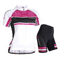 Nuckily Cycling Jersey with Shorts Women\'s Short Sleeve Bike Jersey Shorts Clothing SuitsWaterproof Ultraviolet Resistant Moisture