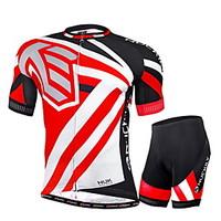 Nuckily Cycling Jersey with Shorts Men\'s Short Sleeve Bike Jersey Shorts Clothing SuitsUltraviolet Resistant Breathable Reflective Strips