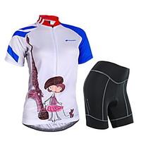 Nuckily Cycling Jersey with Shorts Women\'s Short Sleeve Bike Sleeves Jersey Shorts Clothing SuitsWaterproof Rain-Proof Anti-Eradiation