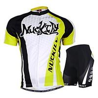 Nuckily Cycling Jersey with Shorts Unisex Short Sleeve Bike Jersey Shorts Clothing Suits TopsWaterproof Ultraviolet Resistant Moisture
