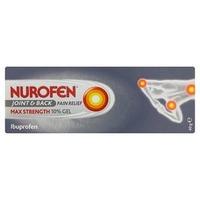 nurofen joint back pain relief 10 ibuprofen gel 40g
