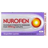 nurofen maximum strength migraine pain 684mg 12 caplets