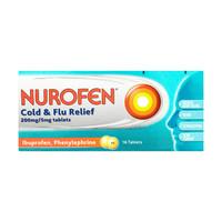 Nurofen Cold & Flu Relief 200mg Tablets