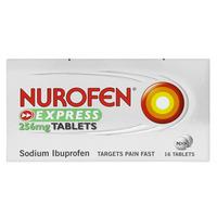 Nurofen Ibuprofen Express Tablets 256mg 16pk