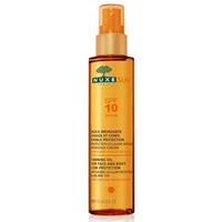 Nuxe Sun Tanning Oil Face &amp; Body SPF10 Flacon Pompe 150 ml
