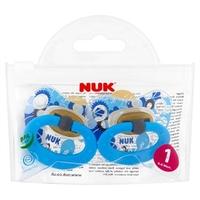 nuk whale happy kids latex soother size 2 blue