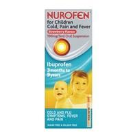 Nurofen For Children Cold, Fever &amp; Pain Strawberry Flavour Liquid 100ml
