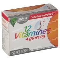 Nutrisanté 12 Vitamines + Ginsgeng Tube 24 St Effervescent tablets