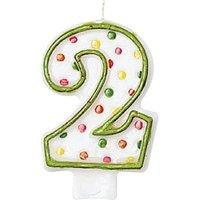 Number 2 Birthday Cake Candle