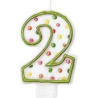 number 2 birthday cake candle