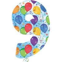 number 9 foil balloon shape