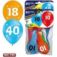 Number 10 Printed Balloons